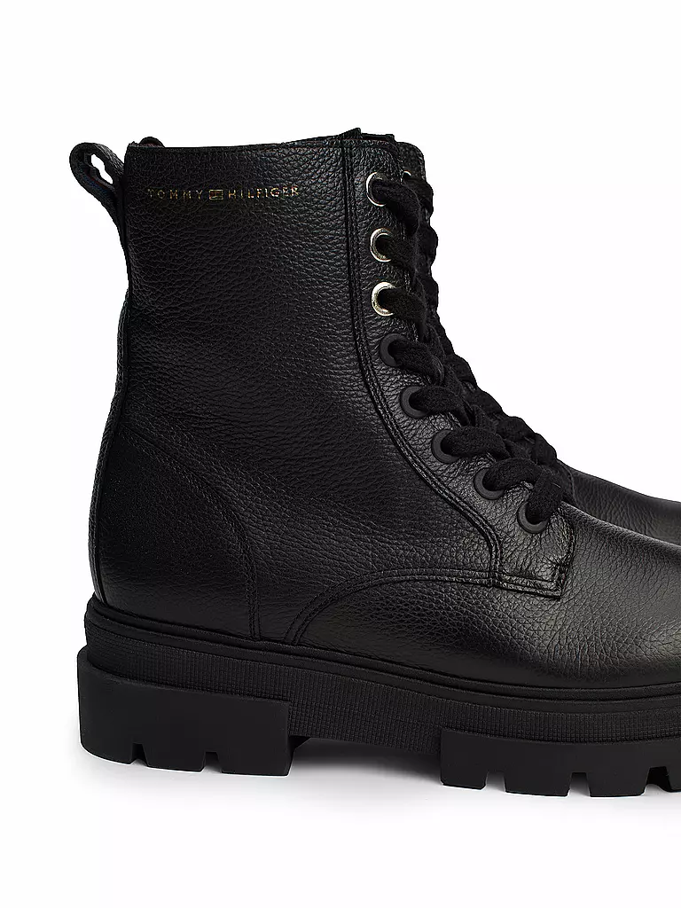 TOMMY HILFIGER | Schnürboots | schwarz