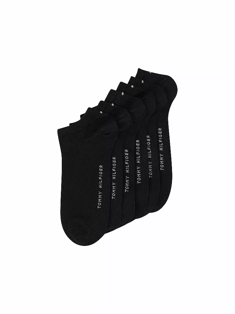 TOMMY HILFIGER | Sneaker Socken 6er Pkg. Black  | schwarz