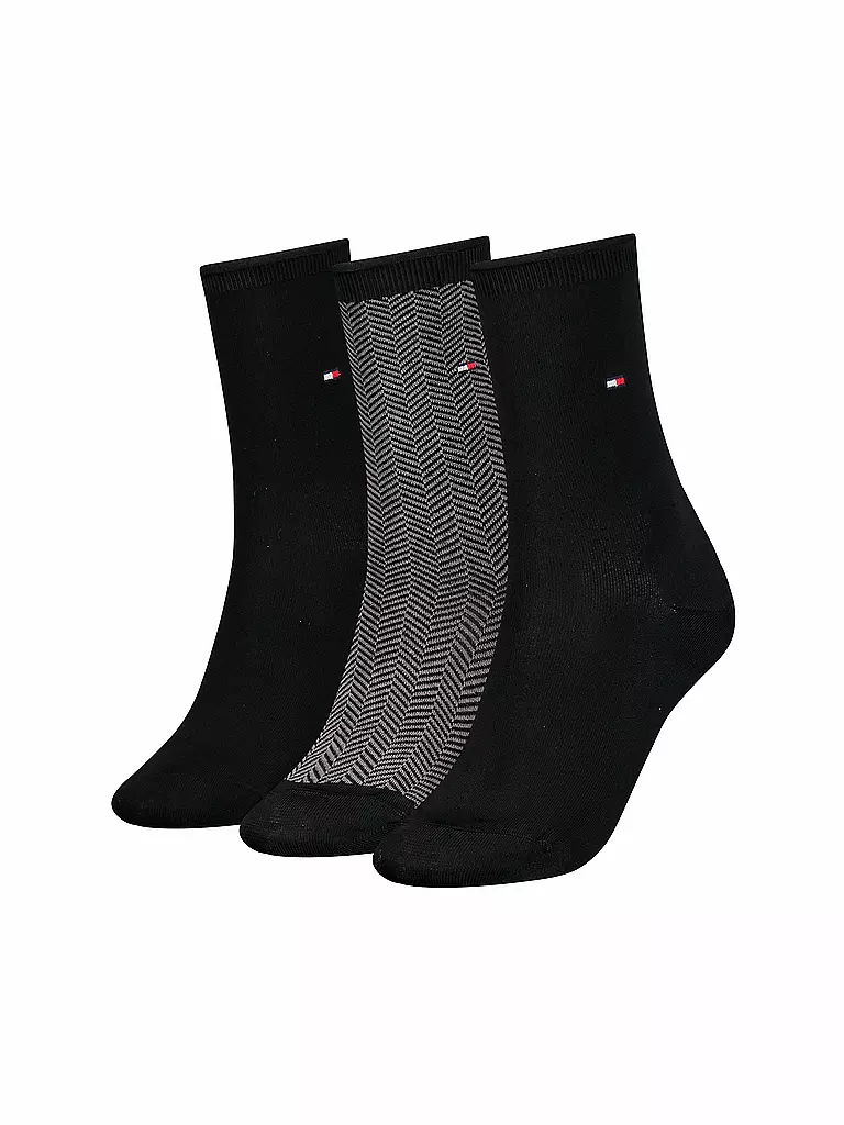 TOMMY HILFIGER | Socken Geschenkbox 3er Pkg black | schwarz