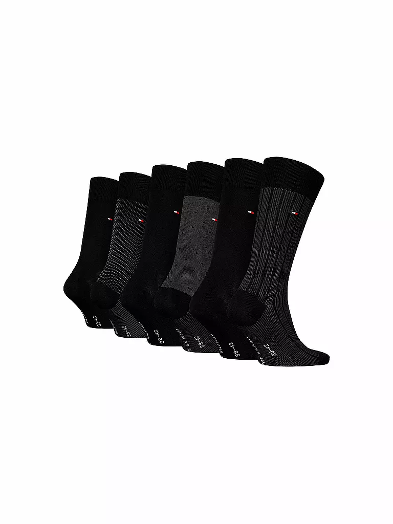 TOMMY HILFIGER | Socken Geschenkbox 6er Pkg. black | schwarz