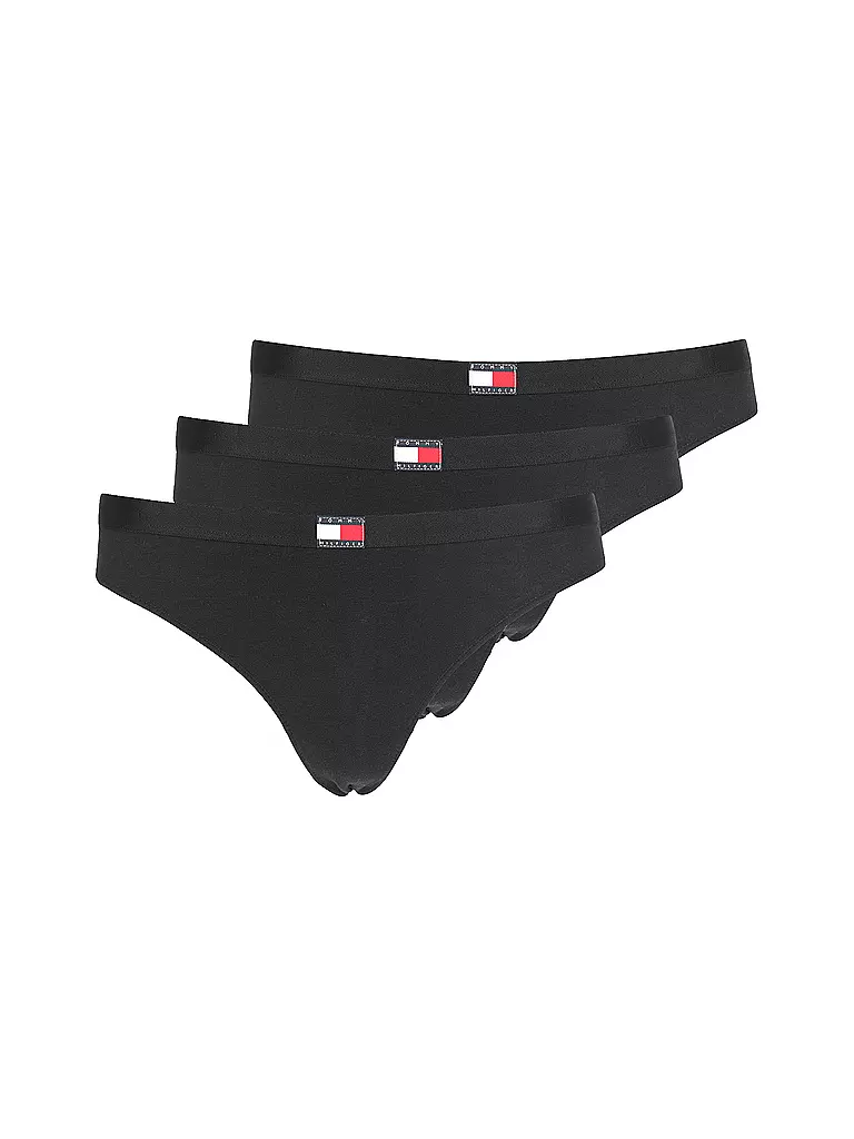 TOMMY HILFIGER | Strings 3er Pkg black | schwarz