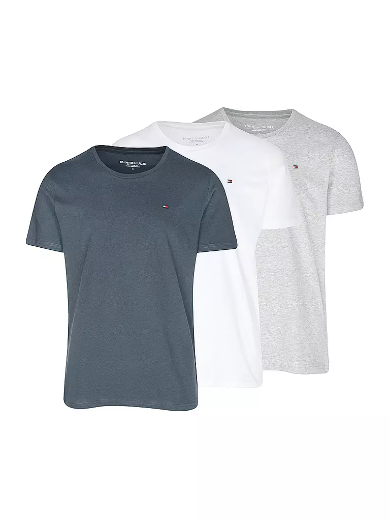 TOMMY HILFIGER | T-Shirt 3er Pkg | blau