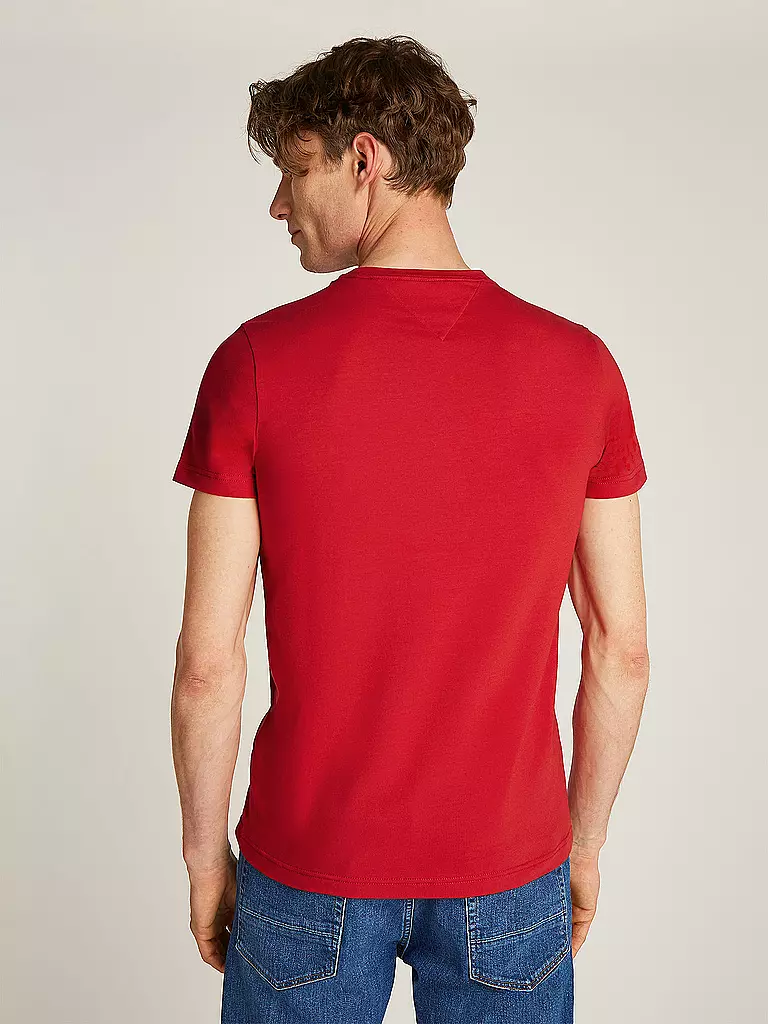 TOMMY HILFIGER | T-Shirt Slim Fit | rot