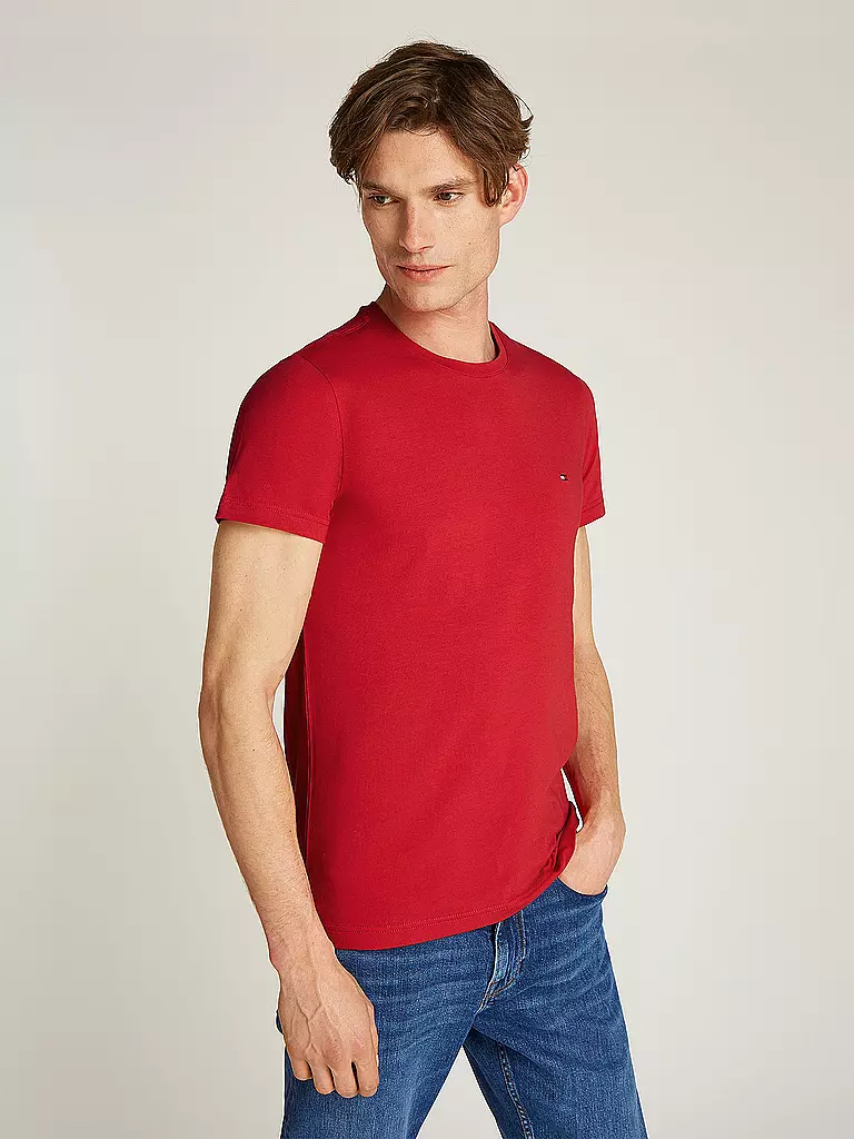 TOMMY HILFIGER | T-Shirt Slim Fit | grün