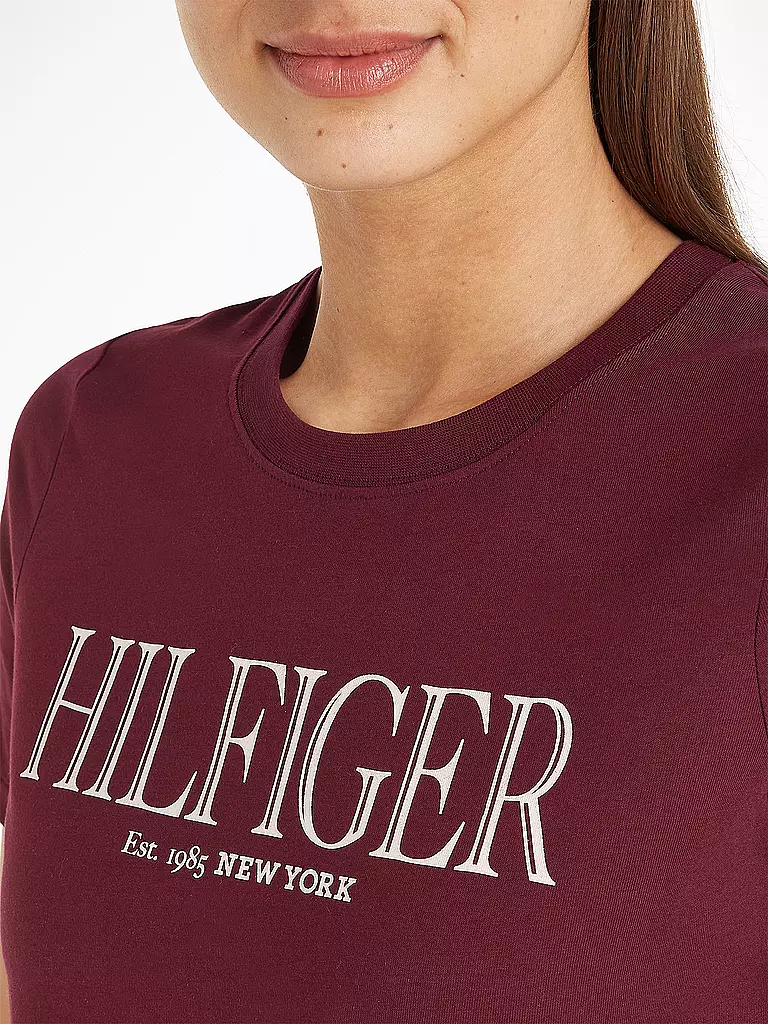 TOMMY HILFIGER | T-Shirt | dunkelrot