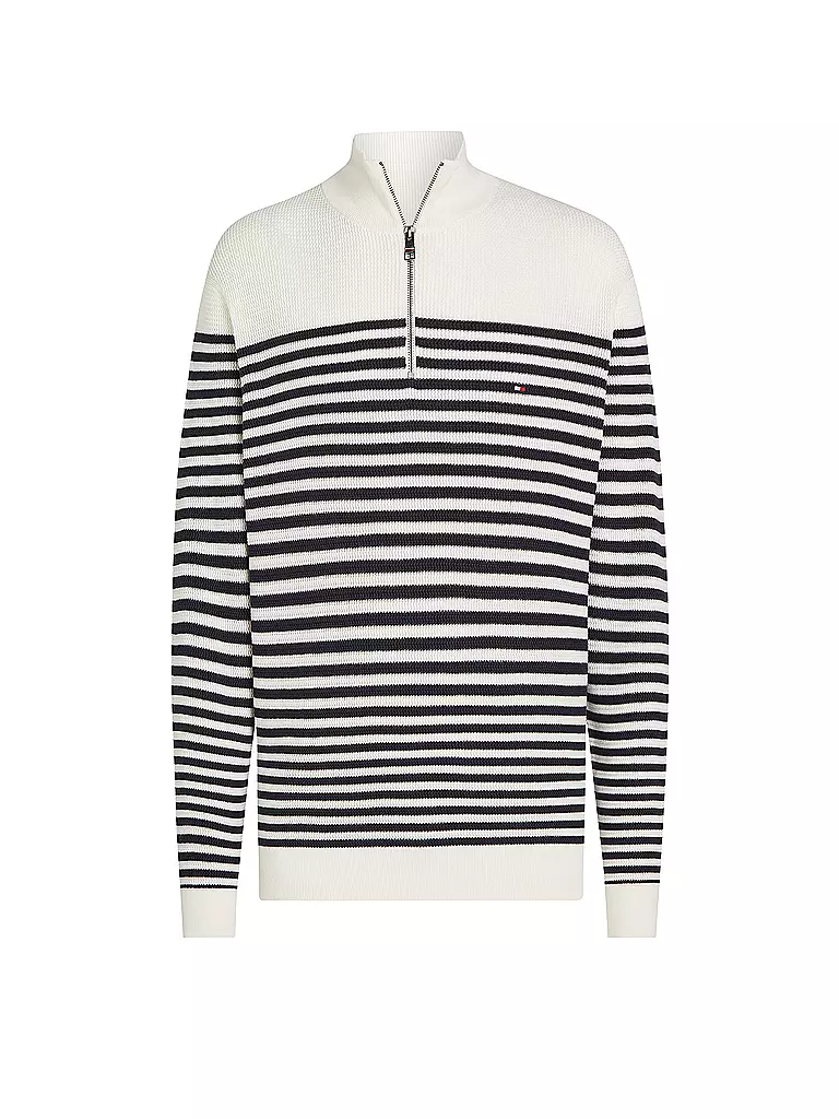 TOMMY HILFIGER | Troyer Pullover | weiss