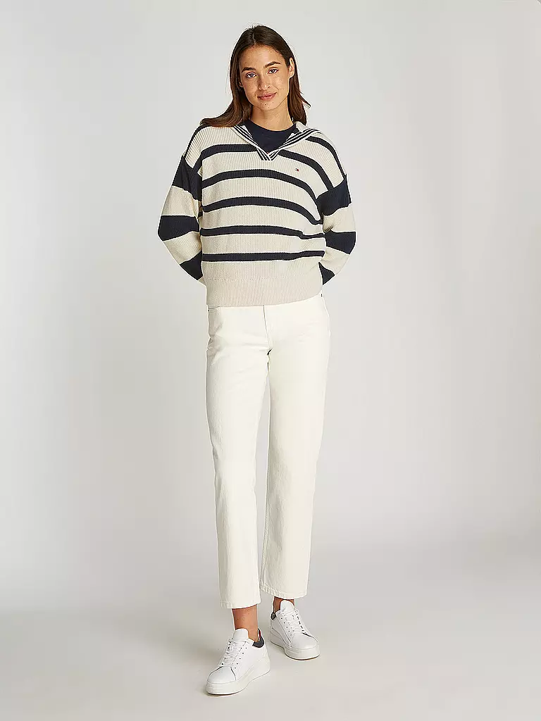 TOMMY HILFIGER | Troyer Pullover | weiss