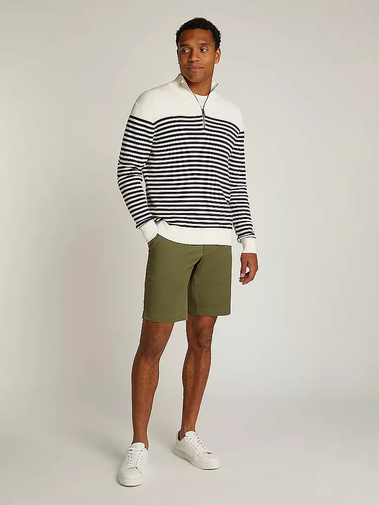 TOMMY HILFIGER | Troyer Pullover | weiss