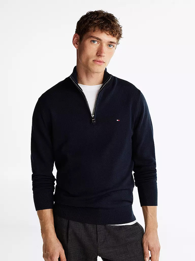 TOMMY HILFIGER | Troyer Pullover | weiss