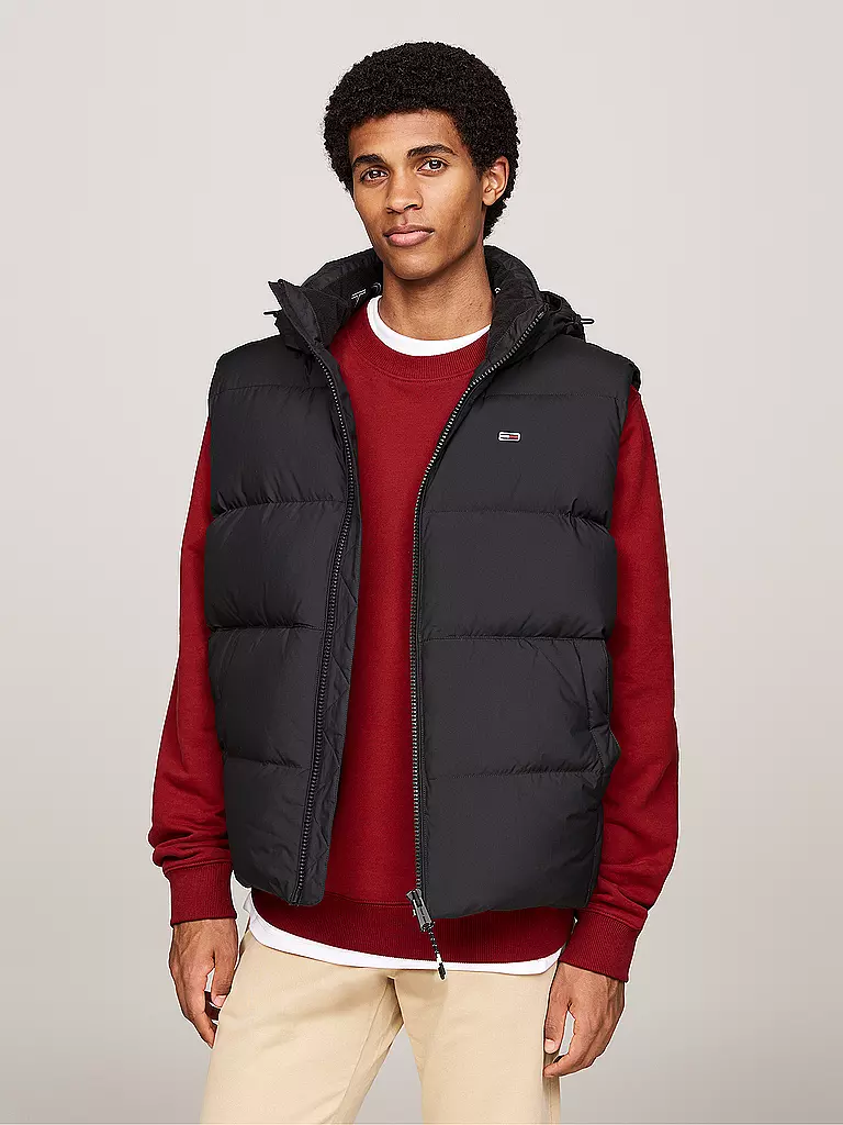 TOMMY JEANS | Daunensteppgilet | schwarz