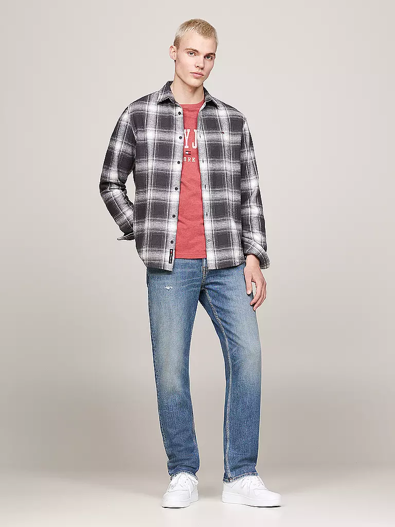 TOMMY JEANS | Flanellhemd  | grau