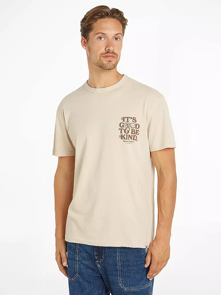 TOMMY JEANS | T-Shirt  | beige