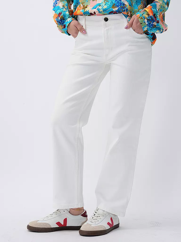 TORY BURCH | Jeans Flared Fit 7/8 | weiss