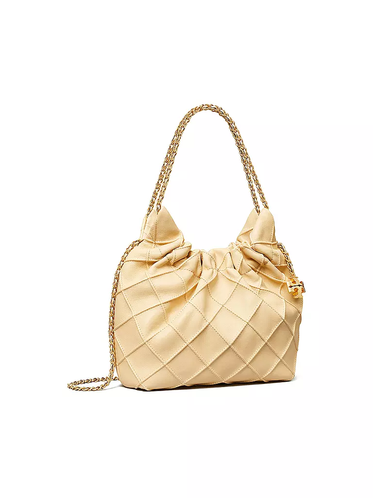 TORY BURCH | Ledertasche - Hobo FLEMING MINI | creme