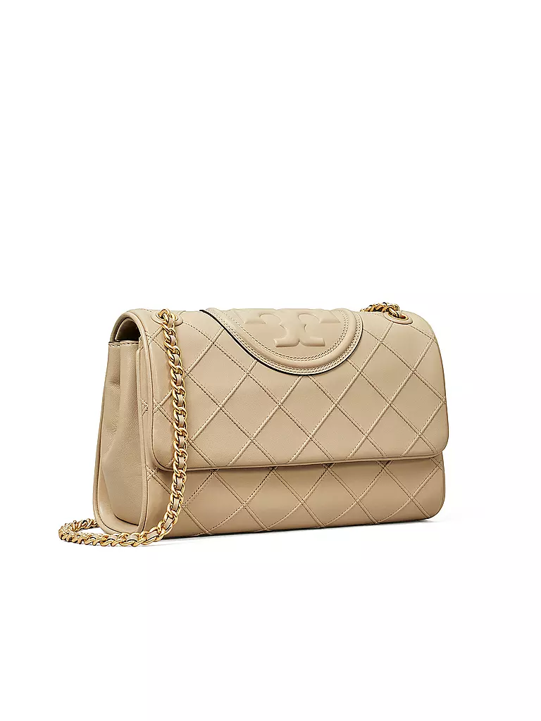 TORY BURCH | Ledertasche - Umhängetasche FLEMING  | creme