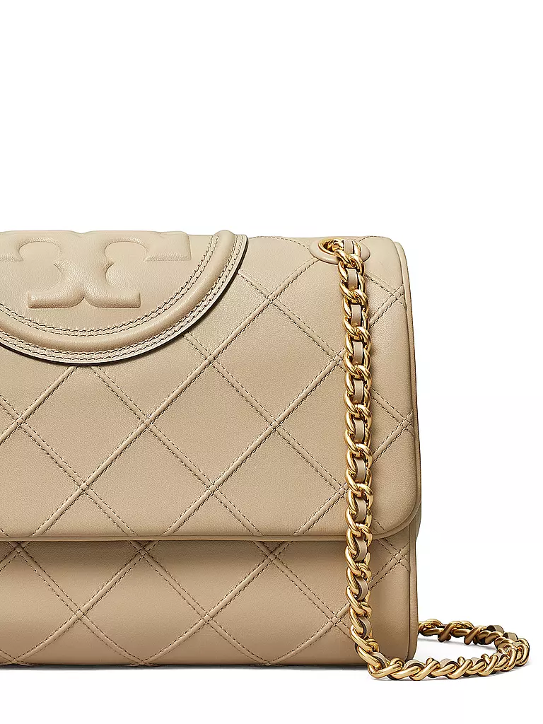 TORY BURCH | Ledertasche - Umhängetasche FLEMING  | creme