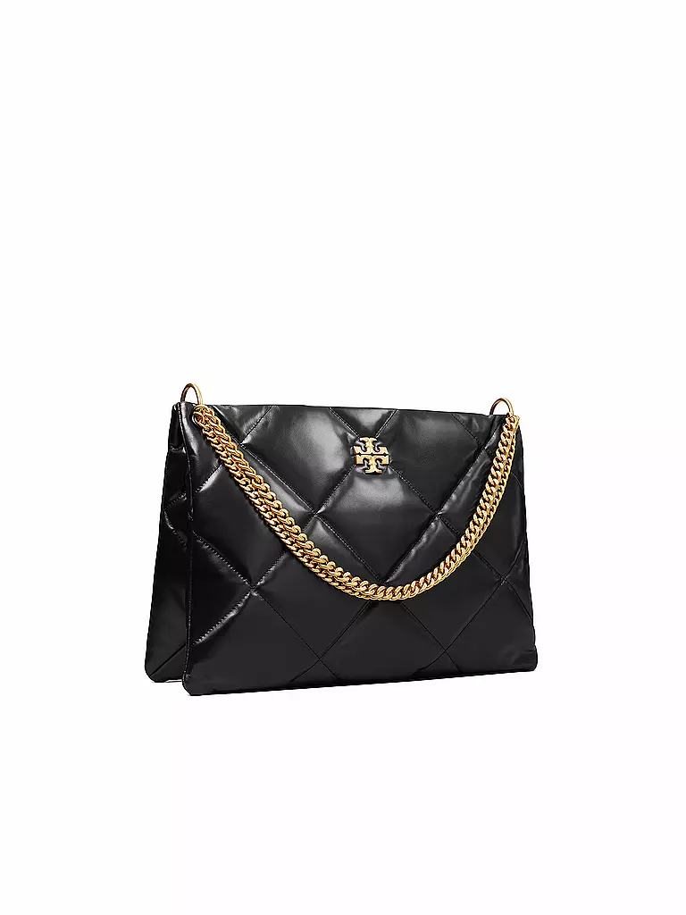 TORY BURCH | Ledertasche - Umhängetasche KIRA DIAMAND QUILT HOBO | schwarz