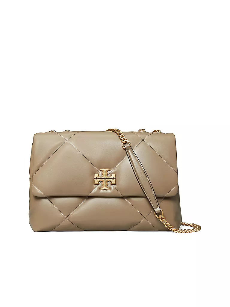 TORY BURCH | Ledertasche - Umhängetasche KIRA DIAMOND  | beige