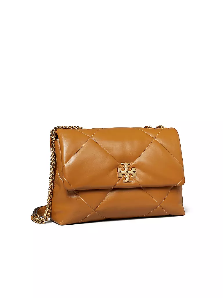 TORY BURCH | Ledertasche - Umhängetasche KIRA DIAMOND  | braun