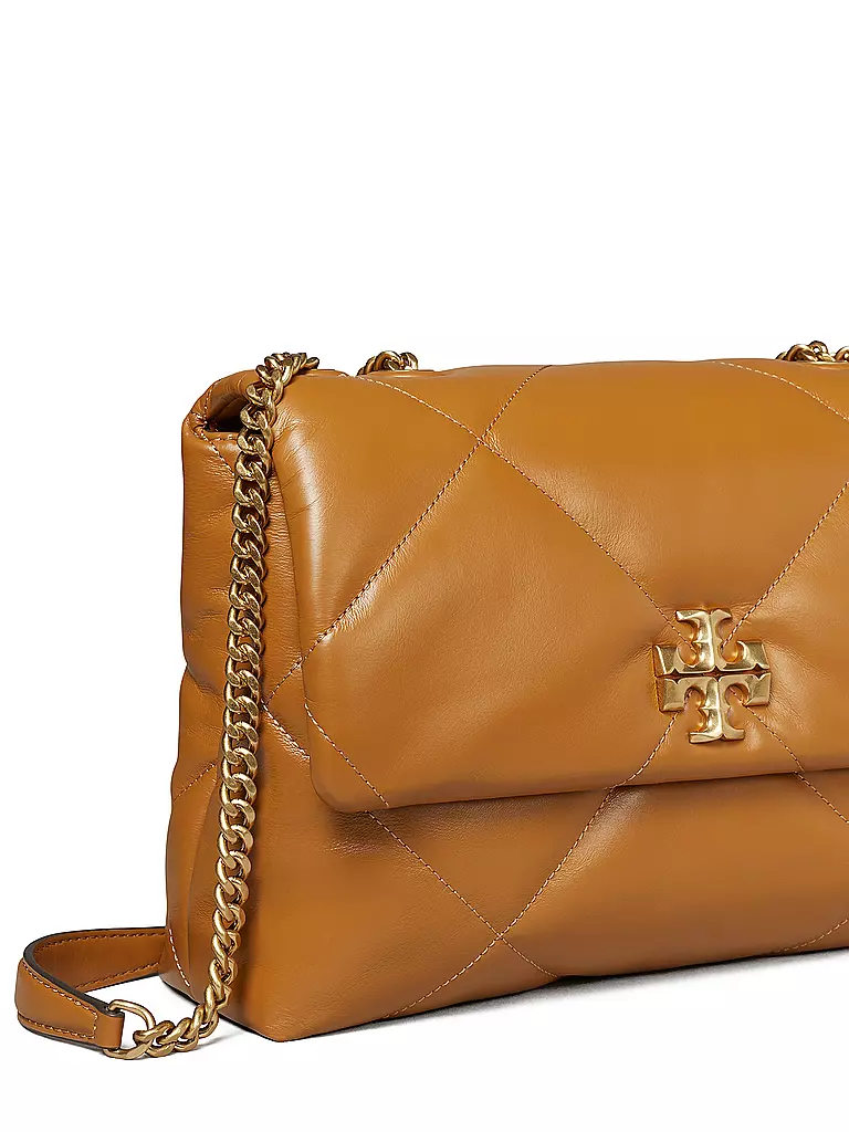 TORY BURCH | Ledertasche - Umhängetasche KIRA DIAMOND | beige