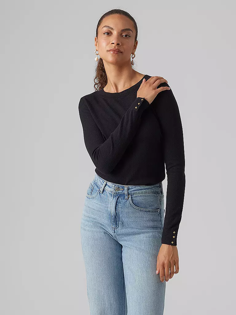 VERO MODA | Pullover VMSILKY | schwarz