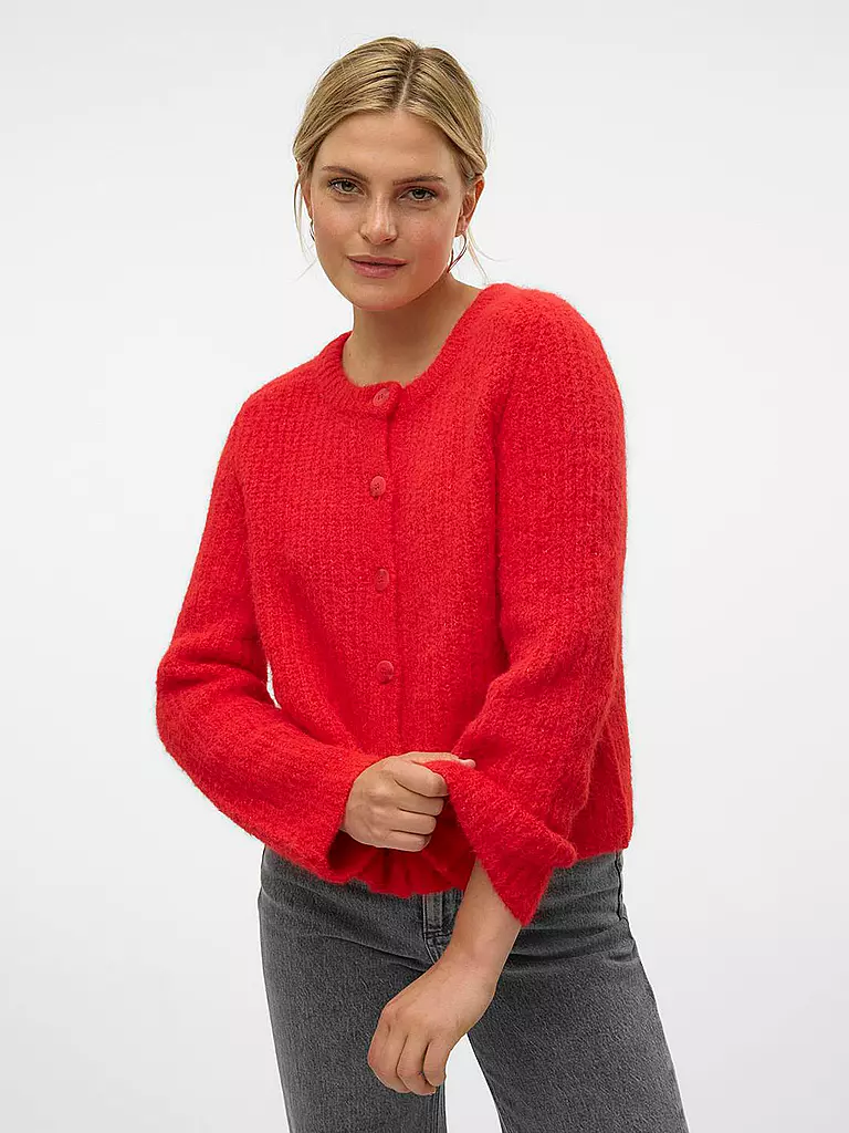 VERO MODA | Strickjacke  VMAWSOME | rot