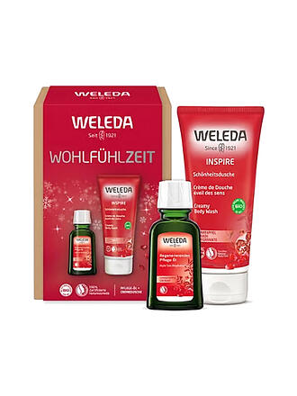 WELEDA | Geschenkset - WOHLFÜHLZEIT - Geschenkset Schönheitsdusche Granatapfel & Regenerierendes Pflege-Öl 200ml / 50ml