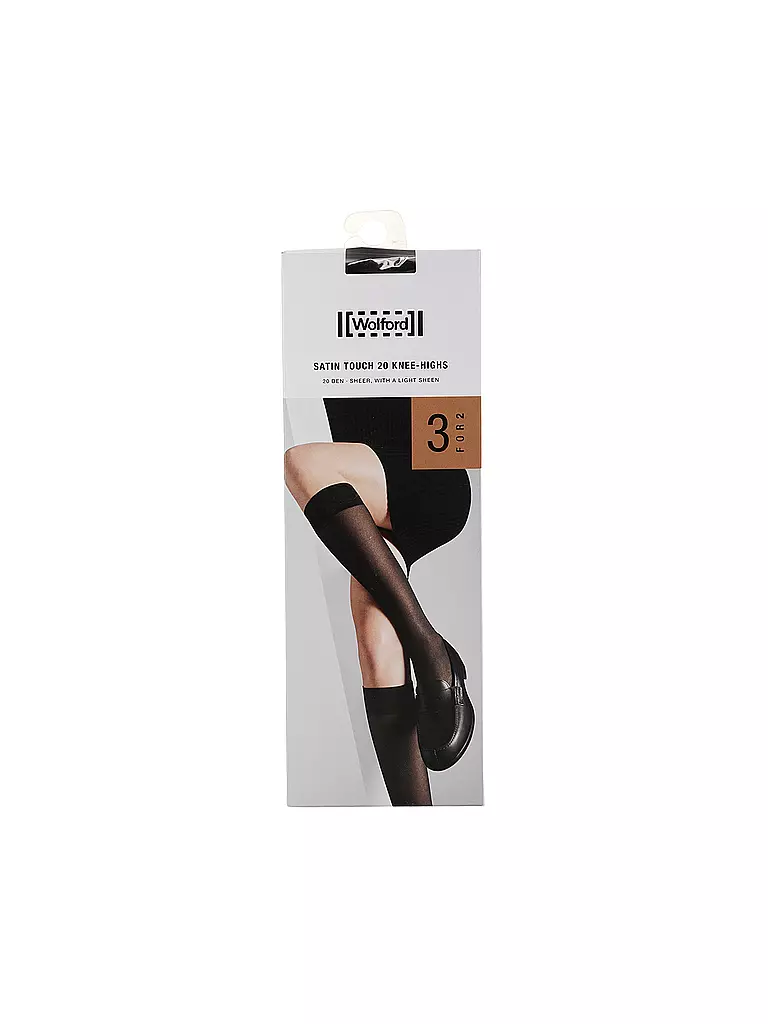 WOLFORD | Kniestrümpfe 3er Pkg. black | beige