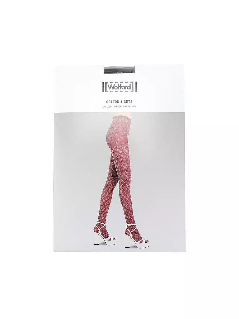 WOLFORD | Modestrumpfhose COTTON 90den black/ash | grau