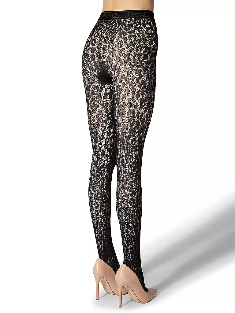 WOLFORD | Modestrumpfhose LEO LACE  | schwarz