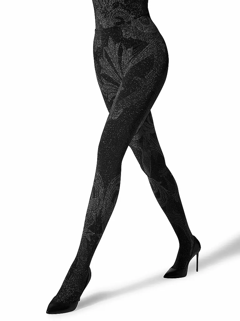 WOLFORD | Modestrumpfhose WOLFORD x ETRO 150 black / silver  | schwarz