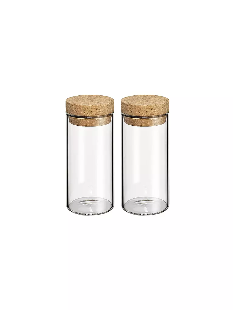 ZASSENHAUS | Gewürzgläser 2er-Set 100ml Glas/Kork   | transparent