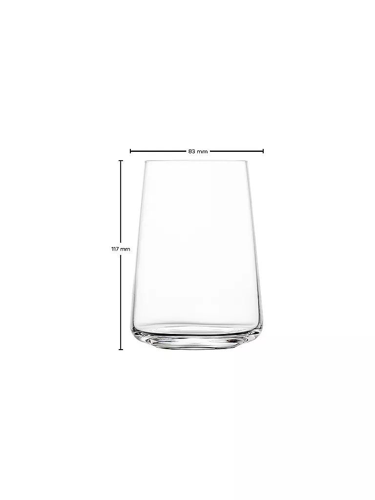 ZWIESEL GLAS | Trinkglas - Allroundbecher MIO VINO 4-tlg.  | transparent