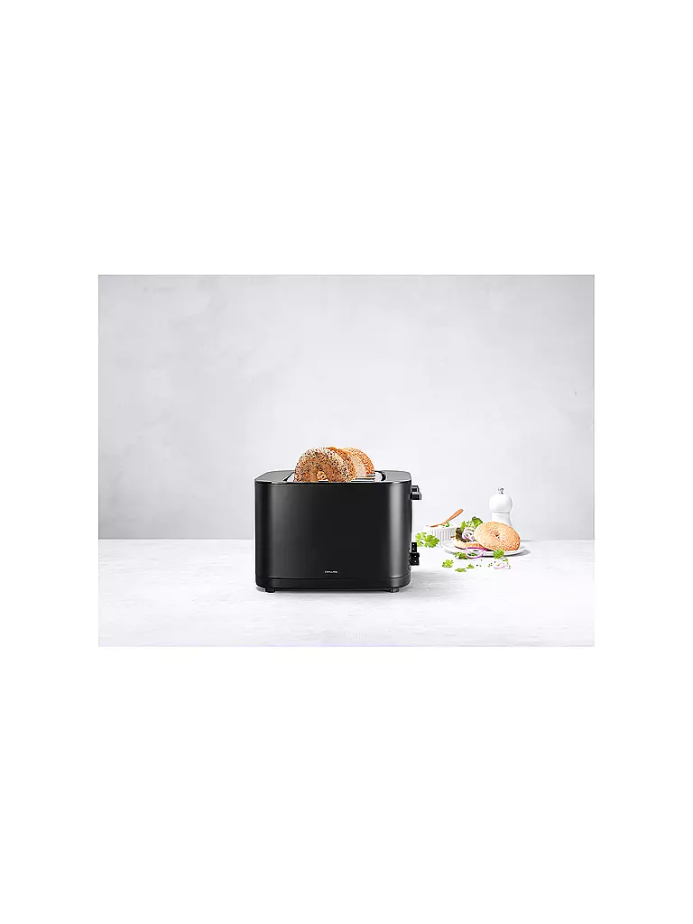 ZWILLING | ENFINIGY® Toaster 2 Scheiben Edelstahl 2 Schlitze kurz Schwarz | schwarz